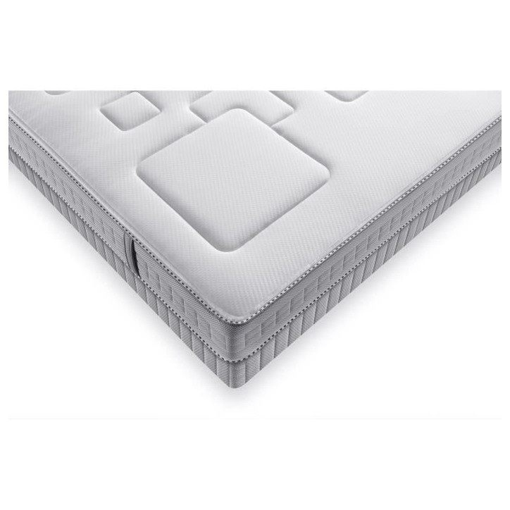 Ensemble matelas sommier 160 x 200 SIMMONS + Couette Oreillers - Hauteur 25 cm - Ressorts Sensoft - Fabriqué en France - SW3