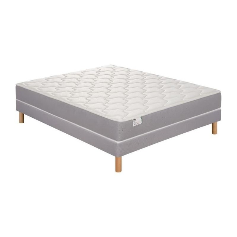 Ensemble matelas sommier 140 x 190 SIMMONS Hauteur 22 cm - Ressorts en