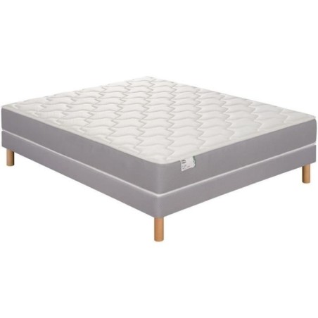 Ensemble matelas sommier 140 x 190 SIMMONS Hauteur 22 cm - Ressorts en