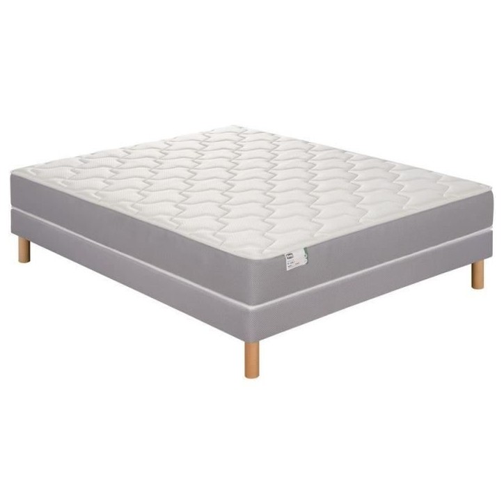 Ensemble matelas sommier 140 x 190 SIMMONS Hauteur 22 cm - Ressorts ensachés Fullspring - Fabriqué en France - R-SW1 Ensemble matelas sommier 140 x 190 SIMMONS Hauteur 22 cm - Ressorts ensachés Fullspring - Fabriqué en France - R-SW1