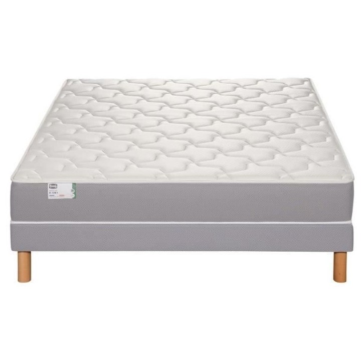 Ensemble matelas sommier 140 x 190 SIMMONS Hauteur 22 cm - Ressorts ensachés Fullspring - Fabriqué en France - R-SW1 Ensemble matelas sommier 140 x 190 SIMMONS Hauteur 22 cm - Ressorts ensachés Fullspring - Fabriqué en France - R-SW1