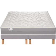 Ensemble matelas sommier 160 x 200 SIMMONS cm (Sommier 2x80) Hauteur 26 cm - Ressorts ensachés Fullspring - Fabriqué en France