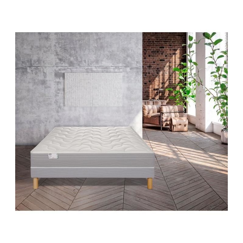 Ensemble matelas sommier 90 x 190 SIMMONS Hauteur 26 cm - Ressorts ens