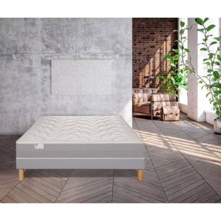 Ensemble matelas sommier 90 x 190 SIMMONS Hauteur 26 cm - Ressorts ens