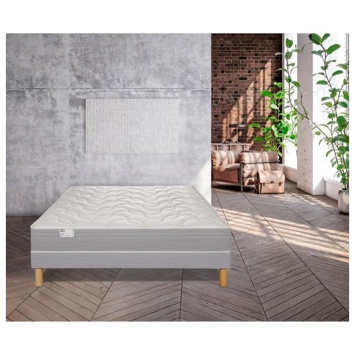 Ensemble matelas sommier 90 x 190 SIMMONS Hauteur 26 cm - Ressorts ensachés Fullspring - Fabriqué en France - R-SW3 Ensemble matelas sommier 90 x 190 SIMMONS Hauteur 26 cm - Ressorts ensachés Fullspring - Fabriqué en France - R-SW3