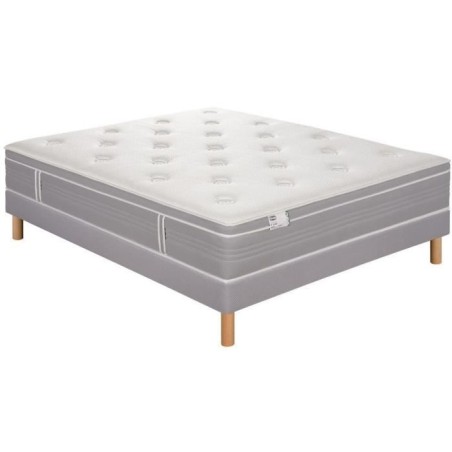 Ensemble matelas sommier 140 x 200 SIMMONS Hauteur 30 cm - Ressorts en