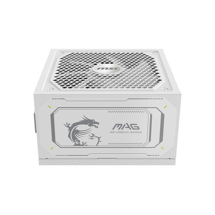 Bloc d'alimentation PC - MSI - MAG A1000GL - PCIe CEM 5.1 - 1000 W - Ventilateurs 135 mm - Blanc Bloc d'alimentation PC - MSI - MAG A1000GL - PCIe CEM 5.1 - 1000 W - Ventilateurs 135 mm - Blanc