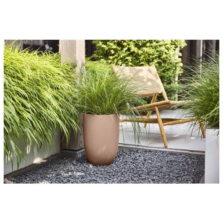 Pot de fleur haut - ELHO - Sereh Haut 30 - 22 L - L 30 x B 29.5 x H 41 cm - Marron - Balcon/intérieur/extérieur
