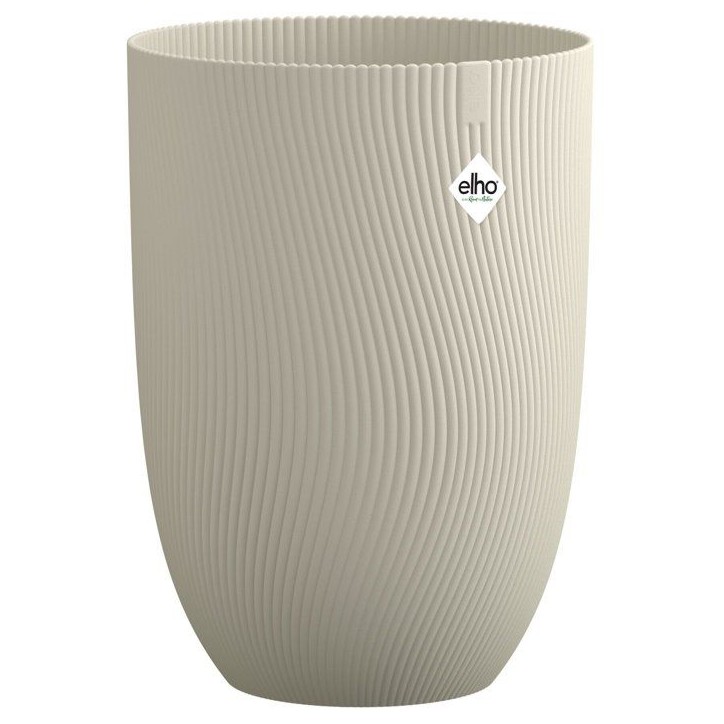Pot de fleur haut - ELHO - Sereh Haut 30 - 22 L - L 30 x B 29.5 x H 41 cm - Beige - Balcon/intérieur/extérieur Pot de fleur haut - ELHO - Sereh Haut 30 - 22 L - L 30 x B 29.5 x H 41 cm - Beige - Balcon/intérieur/extérieur