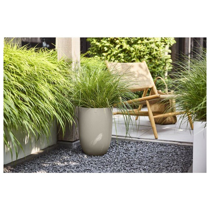 Pot de fleur haut - ELHO - Sereh Haut 30 - 22 L - L 30 x B 29.5 x H 41 cm - Beige - Balcon/intérieur/extérieur Pot de fleur haut - ELHO - Sereh Haut 30 - 22 L - L 30 x B 29.5 x H 41 cm - Beige - Balcon/intérieur/extérieur