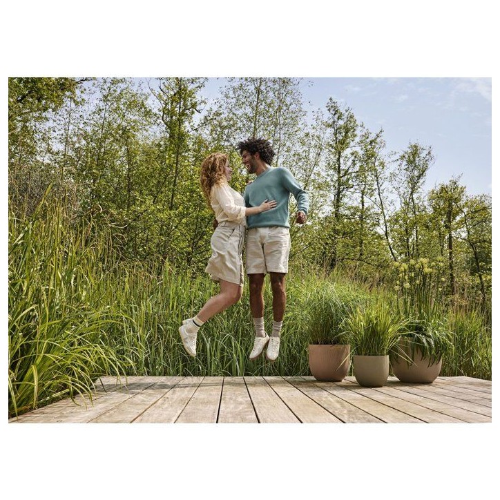 Pot de fleur rond - ELHO - Sereh Rond 60 - 110 L - Ø 59 x H 51 cm - Marron - Intérieur/extérieur Pot de fleur rond - ELHO - Sereh Rond 60 - 110 L - Ø 59 x H 51 cm - Marron - Intérieur/extérieur