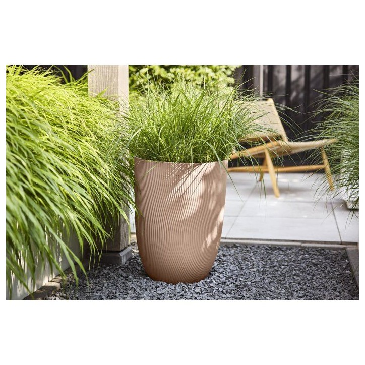 Pot de fleur haut - ELHO - Sereh Haut 40 - 50 L - Ø 39 x H 53 cm - Marron - Balcon/intérieur/extérieur Pot de fleur haut - ELHO - Sereh Haut 40 - 50 L - Ø 39 x H 53 cm - Marron - Balcon/intérieur/extérieur
