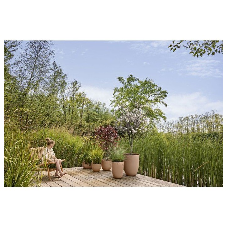 Pot de fleur haut - ELHO - Sereh Haut 40 - 50 L - Ø 39 x H 53 cm - Marron - Balcon/intérieur/extérieur Pot de fleur haut - ELHO - Sereh Haut 40 - 50 L - Ø 39 x H 53 cm - Marron - Balcon/intérieur/extérieur