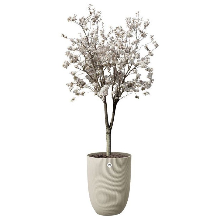 Pot de fleur haut - ELHO - Sereh Haut 40 - 50 L - Ø 39 x H 53 cm - Beige - Balcon/intérieur/extérieur Pot de fleur haut - ELHO - Sereh Haut 40 - 50 L - Ø 39 x H 53 cm - Beige - Balcon/intérieur/extérieur