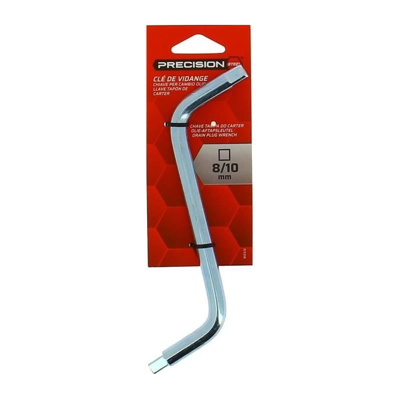 Clé de vidange carré - PRECISION STEEL - 8-10 mm