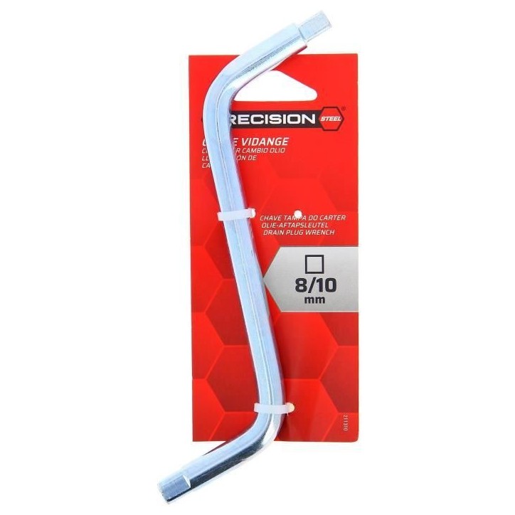 Clé de vidange carré - PRECISION STEEL - 8-10 mm Clé de vidange carré - PRECISION STEEL - 8-10 mm