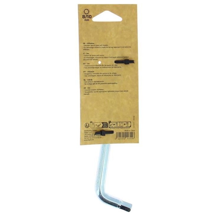 Clé de vidange hexagonale - PRECISION STEEL - 8-10 mm Clé de vidange hexagonale - PRECISION STEEL - 8-10 mm