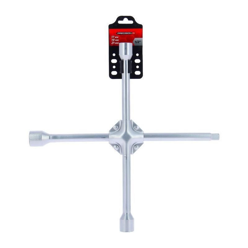 Clé en croix renforcé - PRECISION STEEL - Douilles 17, 19, 21 mm