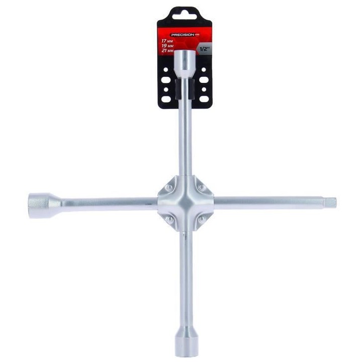 Clé en croix renforcé - PRECISION STEEL - Douilles 17, 19, 21 mm Clé en croix renforcé - PRECISION STEEL - Douilles 17, 19, 21 mm