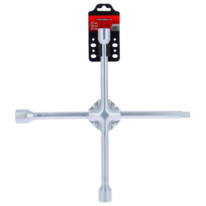 Clé en croix renforcé - PRECISION STEEL - Douilles 17, 19, 21 mm Clé en croix renforcé - PRECISION STEEL - Douilles 17, 19, 21 mm