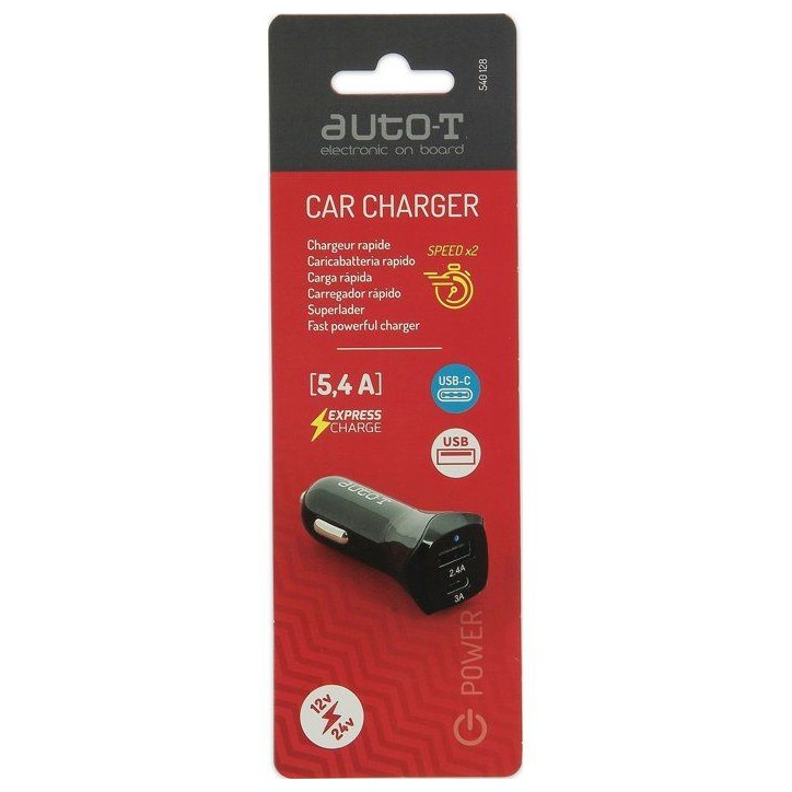 Prise - AUTO T - 540128 - 12/24 V - USB - USB-C