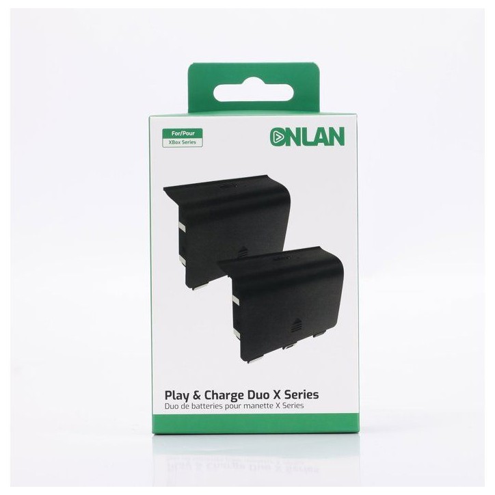 Kit Play & Charge pour 2 manettes - ONLAN - Xbox Series - Noir