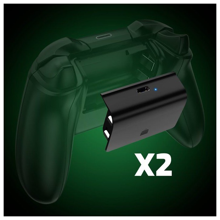 Kit Play & Charge pour 2 manettes - ONLAN - Xbox Series - Noir