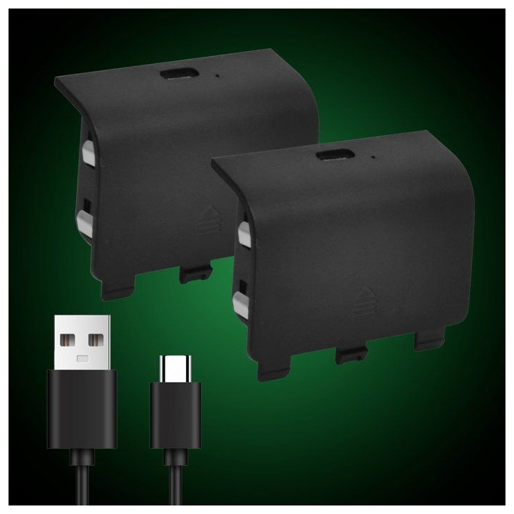 Kit Play & Charge pour 2 manettes - ONLAN - Xbox Series - Noir
