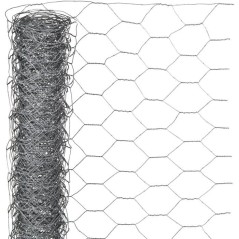 Grillage hexagonal galvanisé - NATURE - 1 x 3 m - Ep. 13 mm - Gris