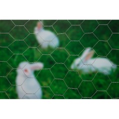 Grillage hexagonal galvanisé - NATURE - 1 x 3 m - Ep. 13 mm - Gris