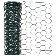 Grillage hexagonal galvanisé - NATURE - 0,5 x 3 m - Ep.13 mm - Vert