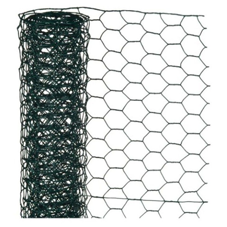 Grillage hexagonal galvanisé - NATURE - 0,5 x 3 m - Ep.13 mm - Vert Grillage hexagonal galvanisé - NATURE - 0,5 x 3 m - Ep.13 mm - Vert