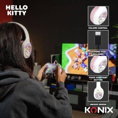 Casque audio - Sans fil - Konix - Hello Kitty - Bluetooth 5.3 PC, smar