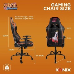 Chaise de bureau gaming premium - KONIX - Naruto Hokage Shippuden - In