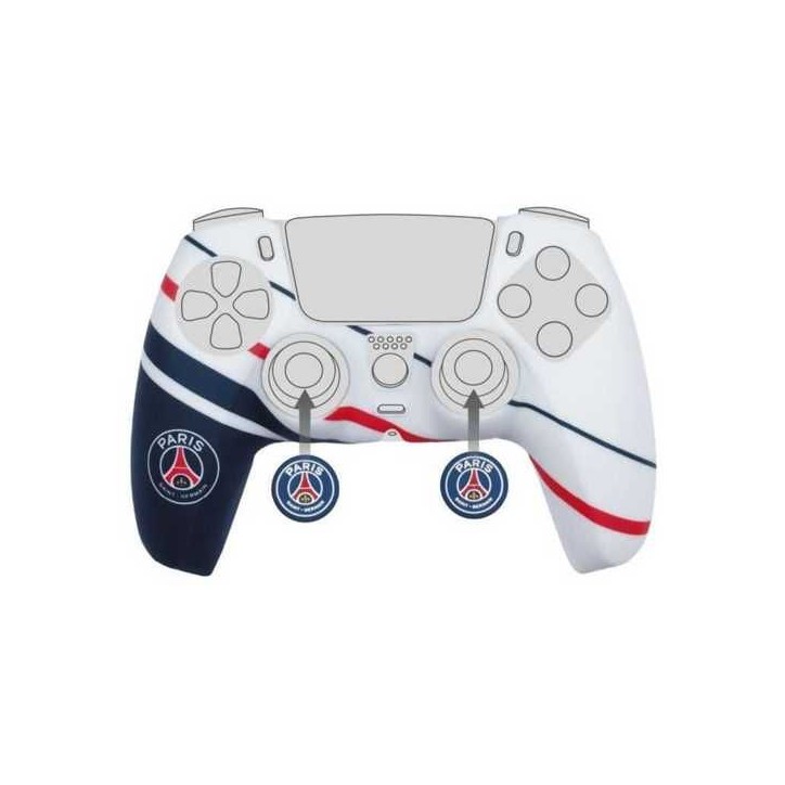Coque de protection pour manette DualSense PS5 - KONIX Naruto Shippuden - Silicone - Appuie-pouces - Bleu, blanc et rouge Coque de protection pour manette DualSense PS5 - KONIX Naruto Shippuden - Silicone - Appuie-pouces - Bleu, blanc et rouge