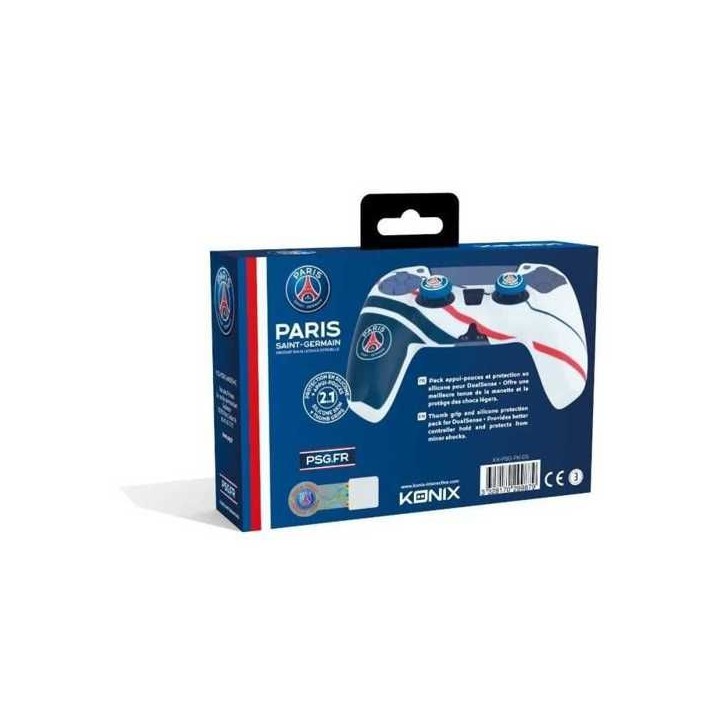 Coque de protection pour manette DualSense PS5 - KONIX Naruto Shippuden - Silicone - Appuie-pouces - Bleu, blanc et rouge Coque de protection pour manette DualSense PS5 - KONIX Naruto Shippuden - Silicone - Appuie-pouces - Bleu, blanc et rouge