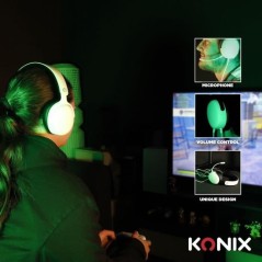 Casque gaming circum-aural filaire - KONIX - Nexus Xbox Series X|S - Haut-parleurs 40 mm - Microphone - Jack 3.5 mm - Câble 1,5