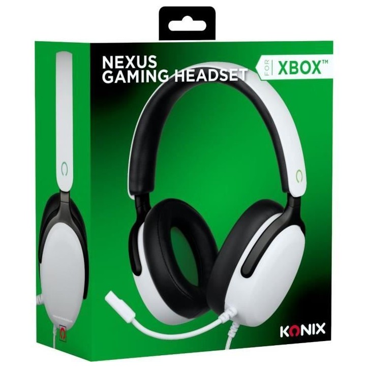 Casque gaming circum-aural filaire - KONIX - Nexus Xbox Series X|S - Haut-parleurs 40 mm - Microphone - Jack 3.5 mm - Câble 1,5 Casque gaming circum-aural filaire - KONIX - Nexus Xbox Series X|S - Haut-parleurs 40 mm - Microphone - Jack 3.5 mm - Câble 1,5