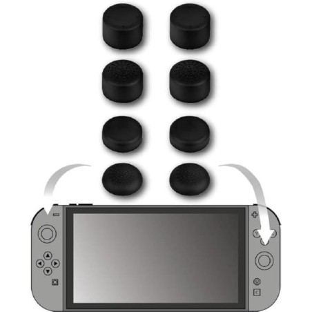 Pack de 8 appuie-pouces pour joysticks - KONIX - Joy-Con Nintendo Swit