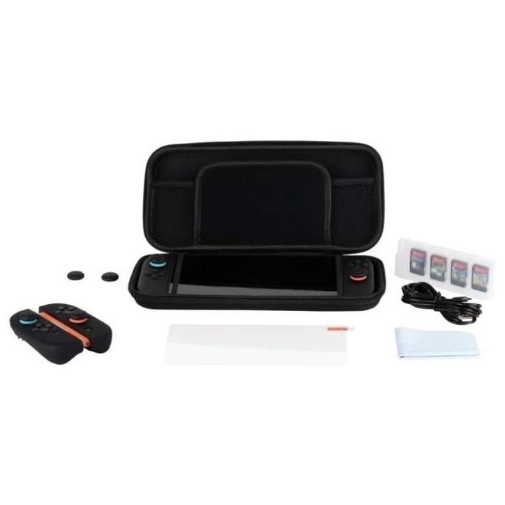 Pack d'accessoires gaming - KONIX - Nintendo Switch 2 - Housse - 4 appuie-pouces - Verre trempé - Boîtier 9 jeux - Écouteurs Pack d'accessoires gaming - KONIX - Nintendo Switch 2 - Housse - 4 appuie-pouces - Verre trempé - Boîtier 9 jeux - Écouteurs