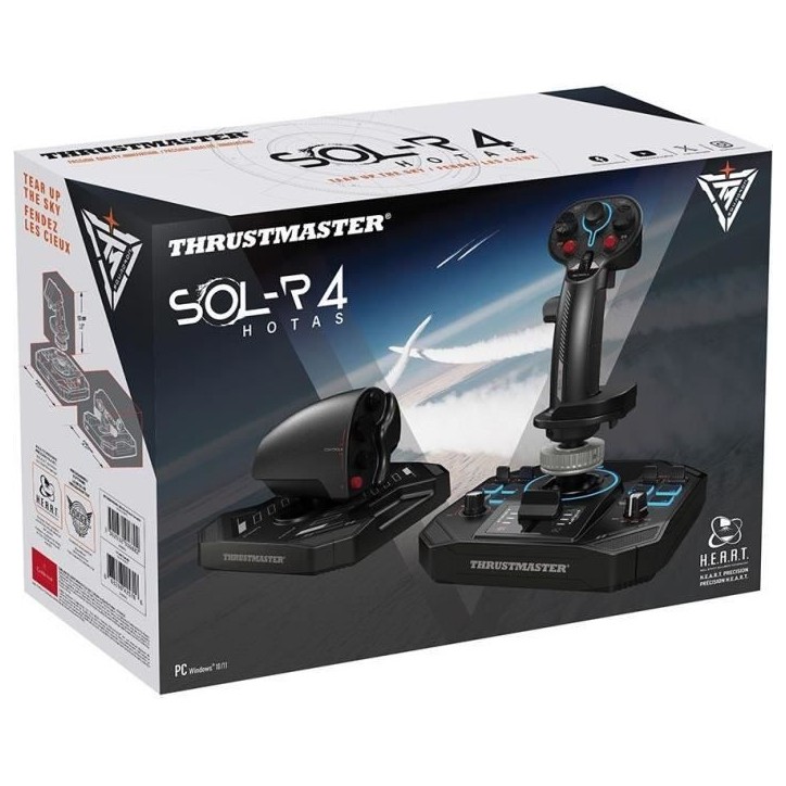 Joystick et de manette des gaz - THRUSTMASTER - Sol-R 4 HOTAS - Technologie HEART Joystick et de manette des gaz - THRUSTMASTER - Sol-R 4 HOTAS - Technologie HEART