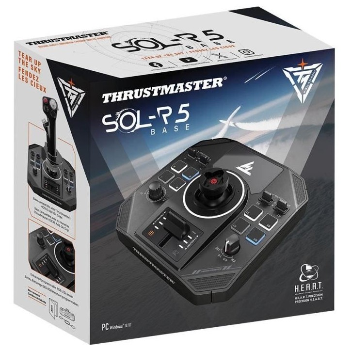 Base modulaire multi-simulation - THRUSTMASTER - Technologie HEART - Sol-R 5 Base - Compatible Windows 10/11 et logiciel TARGET Base modulaire multi-simulation - THRUSTMASTER - Technologie HEART - Sol-R 5 Base - Compatible Windows 10/11 et logiciel TARGET