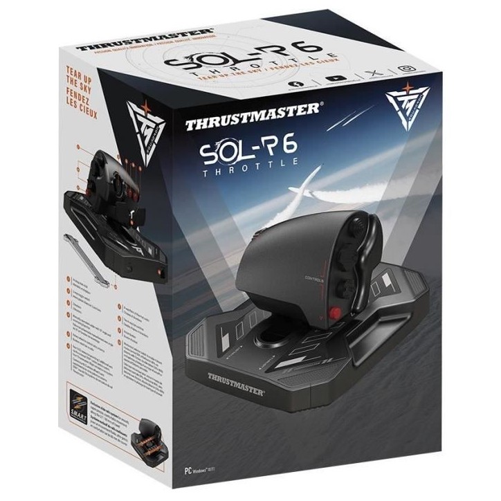 Manette des gaz - THRUSTMASTER - Sol-R 6 THROTTLE - Systeme SMART - Compatible Windows 10/11 Manette des gaz - THRUSTMASTER - Sol-R 6 THROTTLE - Systeme SMART - Compatible Windows 10/11