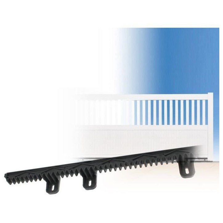 Crémaillere supplémentaire droite ou gauche - AVIDSEN - Pour portail coulissant - Nylon renforcé - 50 cm Crémaillere supplémentaire droite ou gauche - AVIDSEN - Pour portail coulissant - Nylon renforcé - 50 cm