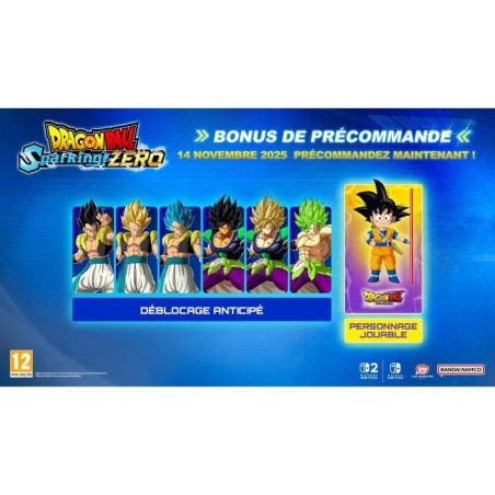Dragon Ball : Sparking ! Zéro - Jeu Nintendo Switch