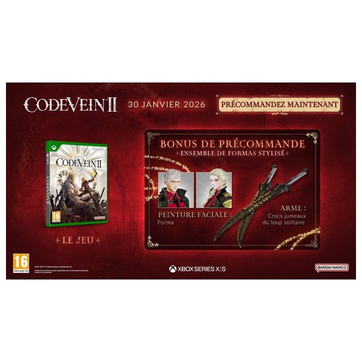 CODE VEIN II - Jeu Xbox Series X CODE VEIN II - Jeu Xbox Series X