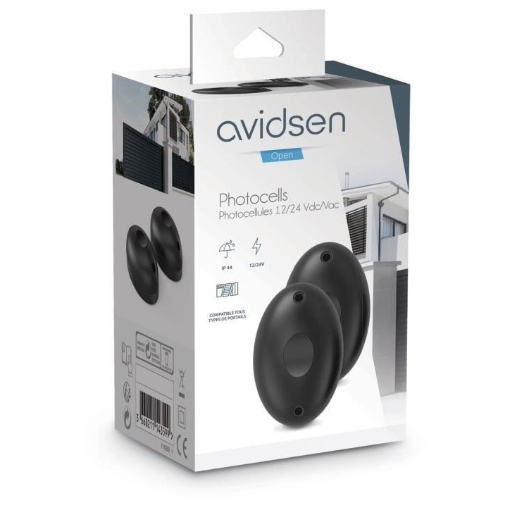 Photocellules - AVIDSEN - Pour toutes motorisations de portail - 12V/24V