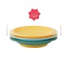 BADABULLE Lot de 3 assiettes bébé antidérapantes et incassables, co