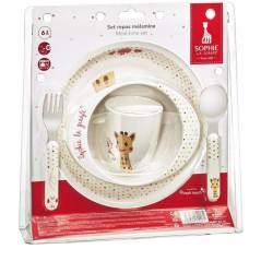 Set repas - SOPHIE LA GIRAFE - Version Kiwi - Assiette - Bol - Gobelet