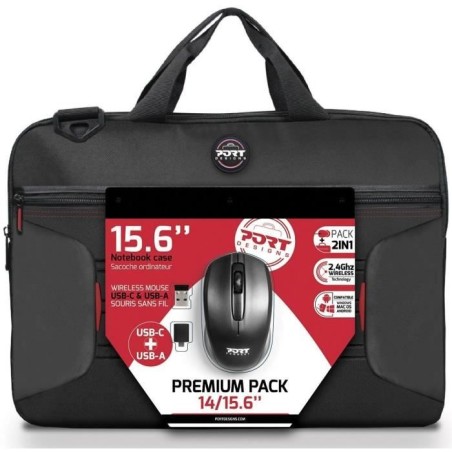 Premium Pack Sacoche PC + Souris sans fil + Dungle USB & Adaptateur Ty